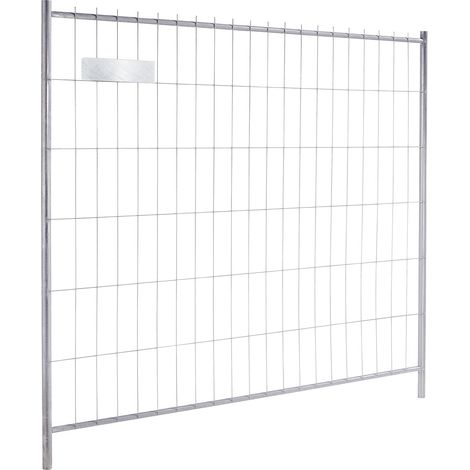 Clôture de chantier en acier galvanisé 2200 mm – Hauteur 2000 mm – Panneaux mobiles pour chantiers flexibles – Garde au sol 150 mm