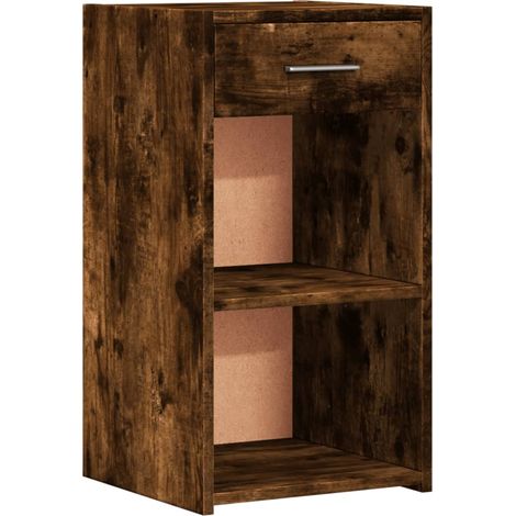 Comodino con ripiani e cassetto 35 x 34 x 65 cm MDF marrone DEC033546