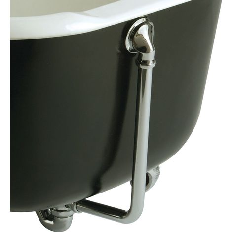 Bristan Chrome Traditional Exposed Bath Waste with Plug and Overflow - W-BATH08-C (1/2)