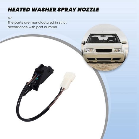 3 colors: Black Material: Plastic Car heated windshield washer nozzle Wiper spray (1/4)