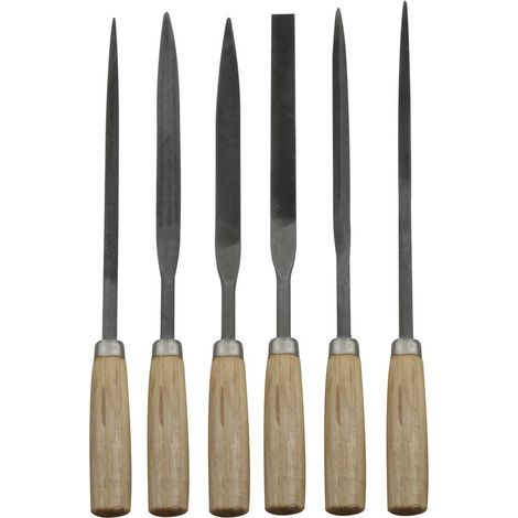 Donau kit di lime per chiavi 6 pezzi con manico in legno M59 170 mm