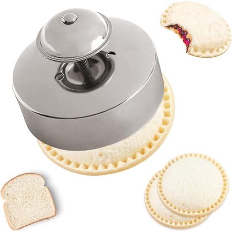Taglia-sandwich e sigillatrice per portapranzi, in acciaio inox per uso alimentare, macchina per sandwich senza bordo per burro di arachidi e marmellata (1/5)