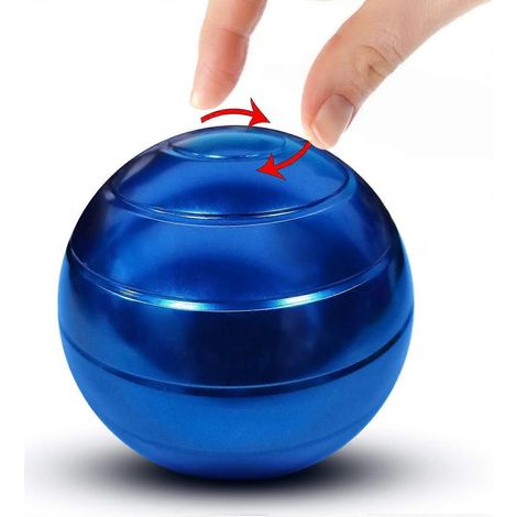 Kinetisches Schreibtischspielzeug, optischer Täuschungsball, Geschenk für Männer, Frauen und Kinder, Größe 5,3 cm, Blau (1/5)