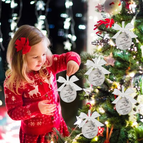 Père Souvenir Ange Décoration de Noël pour Arbre, Ornement Commémoratif Céleste (1/3)