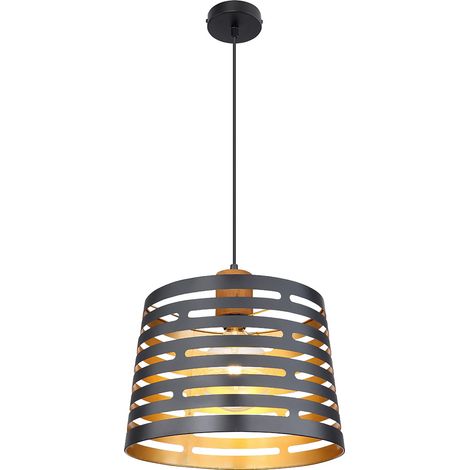 Globo - lámpara colgante - Ablona - negro - metal - Ø 35cm - E27