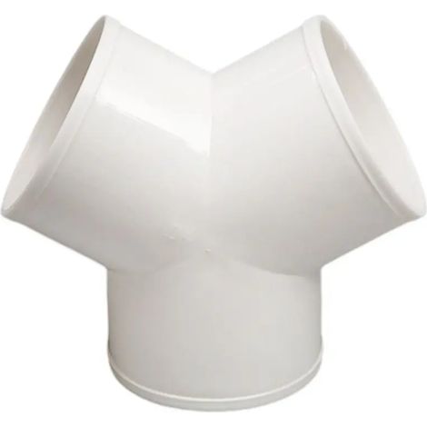 Raccord de conduit de ventilation rapide en forme de Y (100 mm), connecteur en T/Y, coupleur, répartiteur 3 voies, raccords de tuyau d'échappement en PVC (1/5)