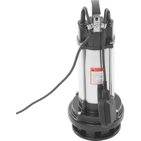 Pompe submersible 2200 W – Pompe en acier inoxydable pour eaux usées/eaux chargées (IP68) avec interrupteur à flotteur, câble de 6 m et hauteur de refoulement de 25 m – pour jardins, l'irrigation (1/5)