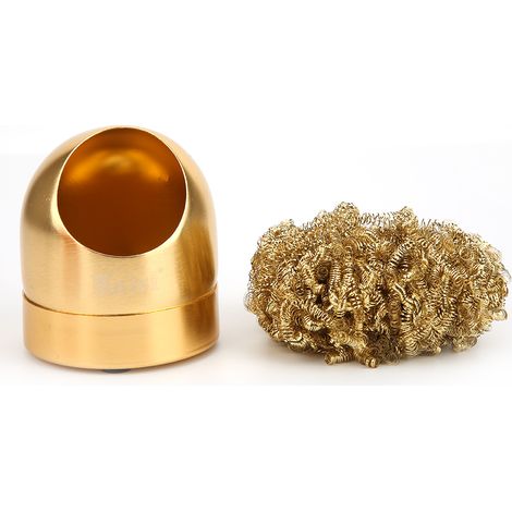 Nettoyeur de pointe de pistolet à souder, boule de fil, support de nettoyage de fer à souder, support de Base doré
