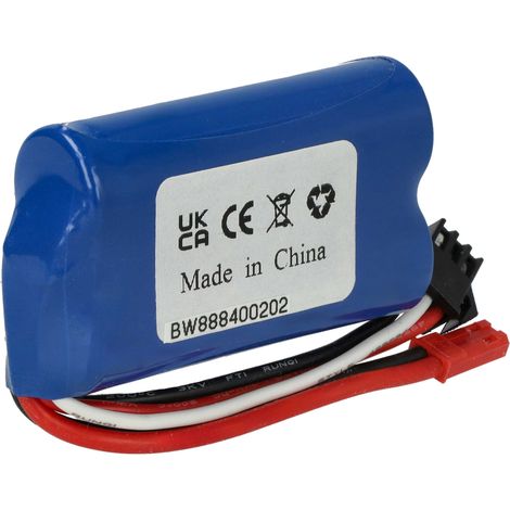 vhbw batteria con BEC compatibile con Wltoys A969-A, A959-A modellismo (350mAh, 6,4V, Li-Ion, 55 x 39 x 17 mm) (1/4)