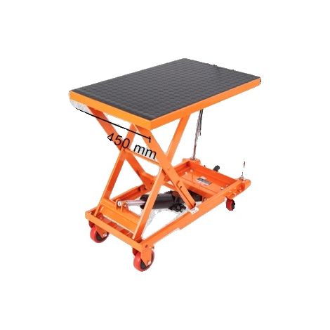 Table de levage hydraulique, capacité de charge de 500 lbs, construction durable, Orange 500lbs (1/2)