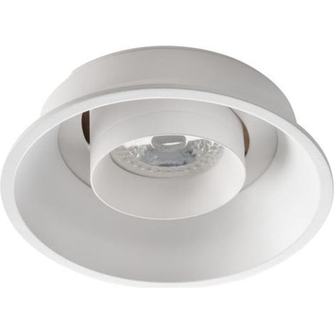 Kanlux LUNIO plafoniera bianca alluminio GU10 orientabile 12cm (1/3)