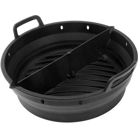 Plaque en silicone réutilisable pour friteuse à air, accessoires de cuisson noirs (1/5)