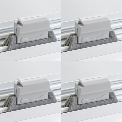 4pcs Brosse Fente Multifonction Brosse de Nettoyage de Fente de Fenêtre pour Porte Glissières de Fenêtre Salle de Bain Rainure de Fenêtre (gris) (1/5)