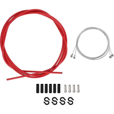 MEROCA Kit de gaines pour câbles de dérailleur et de frein de vélo, gaines rouges pour câbles de frein de vélo (1/5)