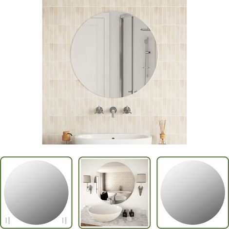 Miroir en verre - Miroir mural 70 cm Rond Verre (1/5)