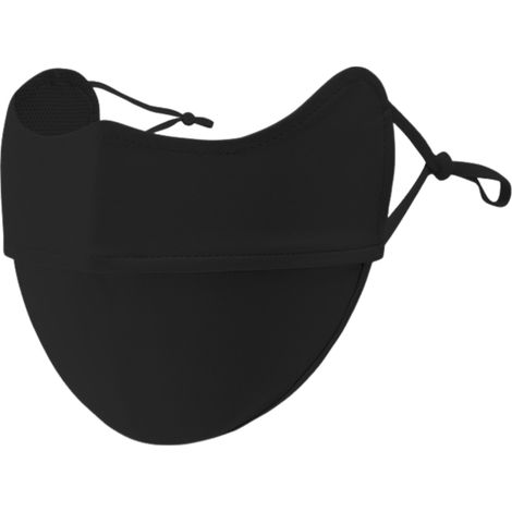 Irovami Masque facial anti-UV : UPF 50+ - Lot de 1 - Cache-cou respirant et réutilisable pour femmes, protection solaire, activités de plein air (noir) (1/5)