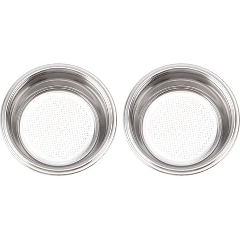 Kaffeefilter aus Edelstahl, 2er-Set, 58 mm, doppelwandig, für 2 Tassen. (1/5)