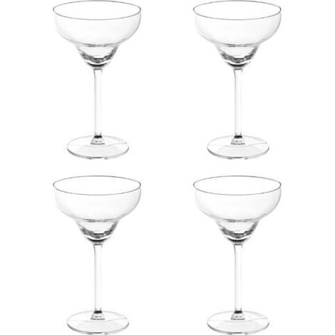 Lot de 4 verres à cocktails margarita 30cl – Verre transparent – Dimensions D. 10,5 x H. 17,7 cm – Facile d'entretien – Secret De Gourmet (1/4)