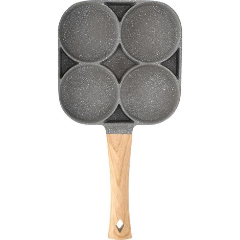 Casserole à œufs avec manche en bois - Accessoire pour plaque à induction (1/5)