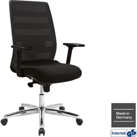 Chaise de bureau TOPSTAR Air Point II noire avec accoudoirs inclus