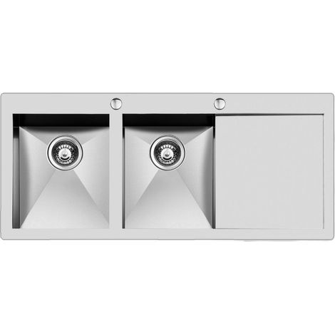 Foster Quadra 1228 052 SX Lavabo sobre-encimera Rectangular Acero inoxidable (1/3)