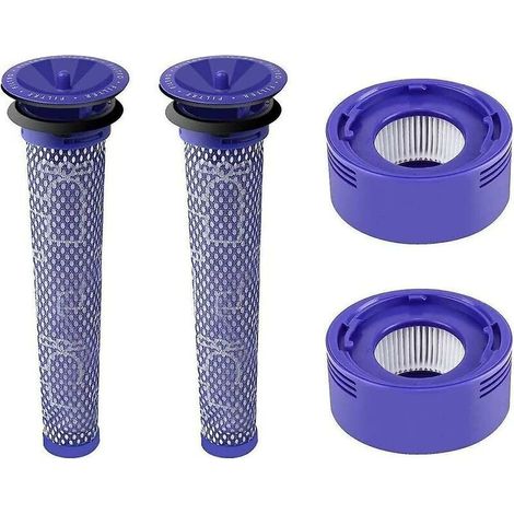 YMYNY Accessoire pour aspirateur kit avec 2 filtres post-moteur compatibles avec Dyson V7 V8 et 2 filtres pré-moteur compatibles avec Dyson V6 V8 V7 Accessoire pour aspirateur Dyson