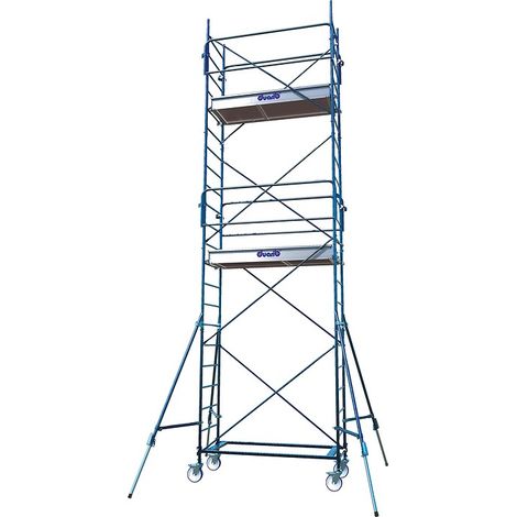 Échafaudage roulant acier Altitude AC 200, hauteur de travail maxi 7,00m, 2 planchers - DUARIB