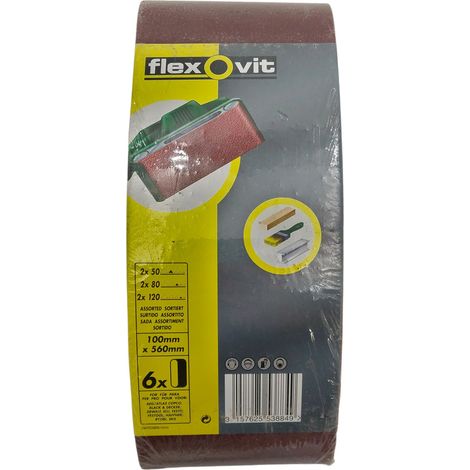 6x Schleifstreifen für Schwingschleifer 100x560mm sortiert Schleifbänder Körnung