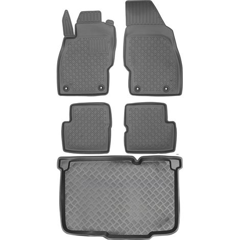 Set di tappetini per auto e tappetino per bagagliaio per Opel Corsa D Hatchback dal 2006 al 2014