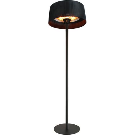 Favex – Parasol chauffant électrique sur pieds 2100W – Surface de chauffe jusqu'à 8 m² – Système d'allumage manuel – Réflecteur 60 cm