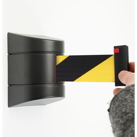Tendinastro da Parete 5 m con Clip di Chiusura Nastro Giallo/Nero (1/5)