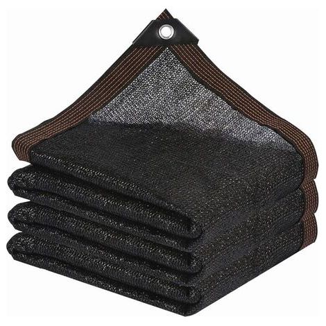 3 x 4 m shade sail made of high-density polyethylene – Flat and smooth mesh – Reinforced corners for tensile strength (1/4)