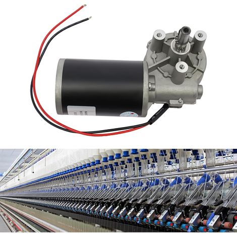 12V DC Getriebemotor 60W Schneckengetriebemotor Torsionsgeschwindigkeit Elektromotor für Parkplatz, Kalander, Extruder, Mixer 220rpm (1/5)