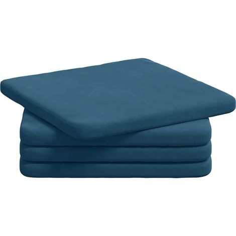 Maison Exclusive - Cojines para asiento 4 pcs Azul 40 x 40 x 3 cm