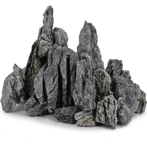Pierres d’Aquarium Pierre Naturelle pour aquascaping Aquarium décor Paysage Aquarium décoration modèle Miniature Jardin féerique(7,5-20cm) (1/5)