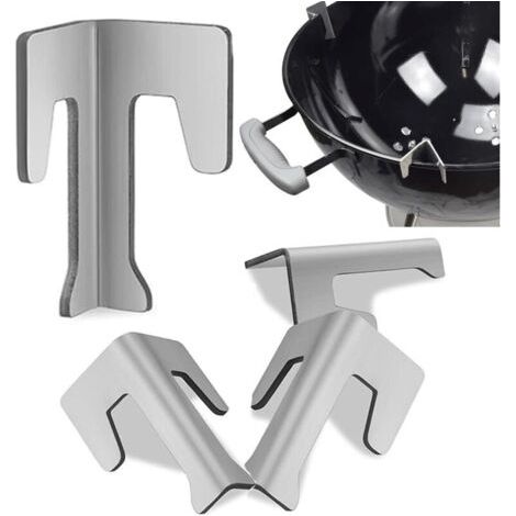 Pair Lot de 4 entretoises universelles pour Barbecue entretoises Plaque BBQ en Acier Inoxydable - Universel - Acier (1/5)