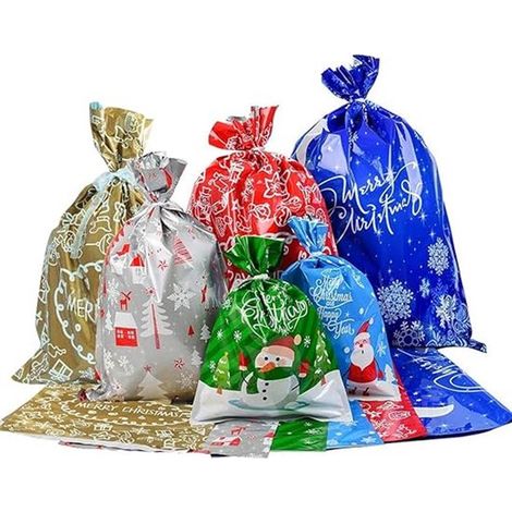 Weihnachtsverpackung Partytüten Weihnachtstüten Zellophantüten Weihnachtstütenverpackung Geschenke Weihnachtsgeschenktüten verschiedene Größen 20 (1/5)