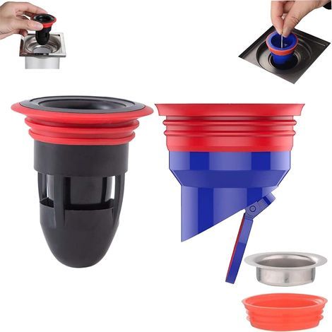 Pcs WISIRENT Shower Odor Stopper, 35-52mm Shower Floor Drain Odor Stopper, Hair Preventer, Anti-Clog, Anti-Backflow Shower Floor Drain for Kitchens (1/5)