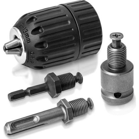 Set di 4 adattatori per trapani elettrici da 13 mm, compatibili con avvitatori a impulsi, trapani elettrici e trapani a percussione. (1/4)