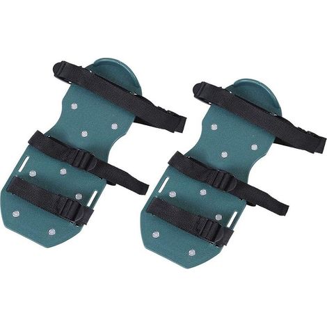 SHINING HOUSEChaussures de perforation pour pelouse, sandales de scarificateur, semelle professionnelle, fixation manuelle de jardin, perforation facile pour améliorer la qualité du sol, vert (3 bande (1/5)
