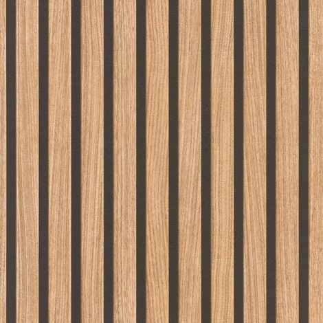 APEX Papier peint en papier marron avec aspect bois, panneaux en bois 3D au look moderne Skandi – 3 m x 0,60 m (L x l)