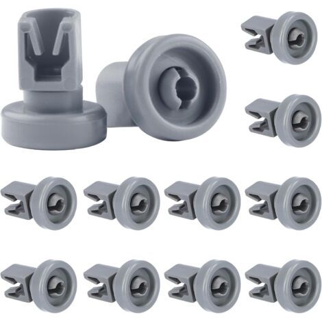 12 Pièces Petit Roulettes Panier Lave Vaisselle Compatible avec AEG Zanussi Privileg Favorit - Gris Roue Chariot Lave-vaisselle Accessoires de Rechange Roulette Tiroir Lave vaisselle (1/5)