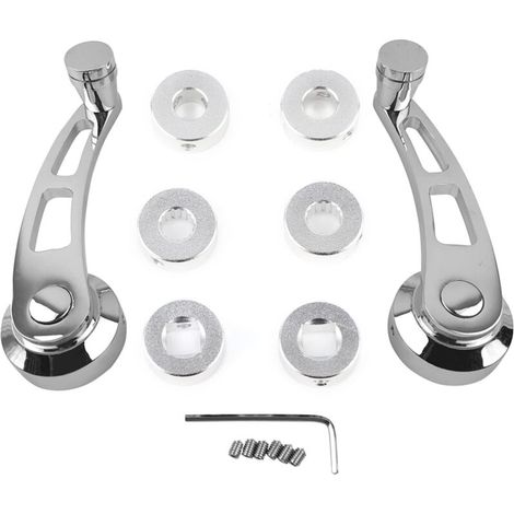 Set of 2 aluminum window handles, car window crank, iron replacement accessory for older models (1/5)