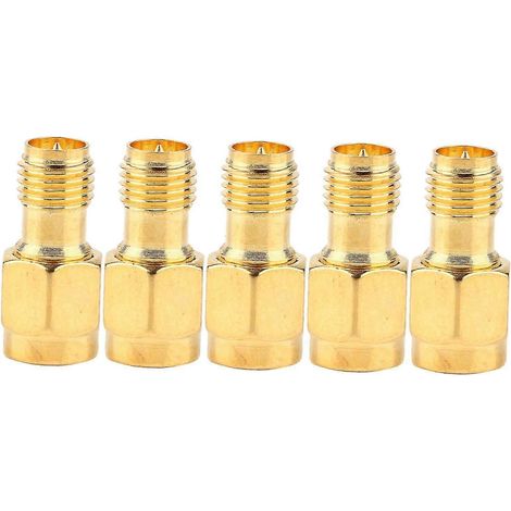 Ensemble de 5 adaptateurs coaxiaux RF SMA mâle vers RP SMA femelle (1/5)