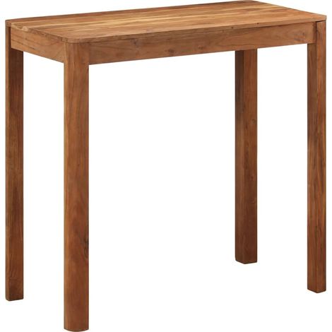 vidaXL Table de bar bois massif d'acacia et finition miel 110x55x106cm (1/5)