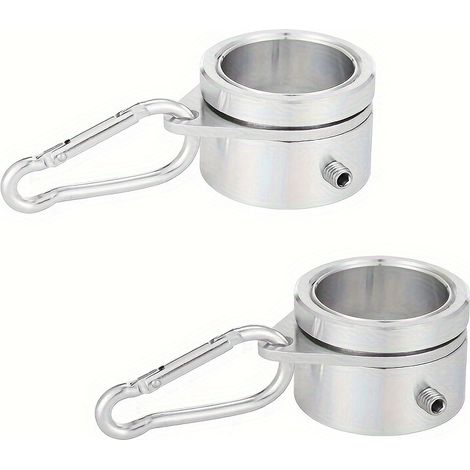 Lot de 2 anneaux de mât en aluminium avec roulements à billes - Rotation à 360°, conception anti-nœuds, clip de fixation de 3,2 cm (1/4)