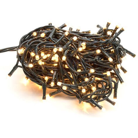 Lupex Shop - Luci led da interno, per decorazioni natalizie, effetti speciali, 8 numeri di gioco, colore Bianco Caldo - 500 led (1/3)