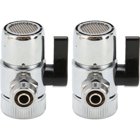 Lot de 3 inverseurs de robinet d'évier G3/8, adaptateur de robinet déviateur universel en T à installation facile pour aquariums (1/5)