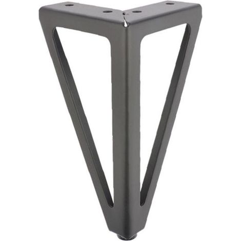 Set mit 4 Ersatz-Möbelfüßen aus Metall - Schwarz - 15 cm - Für Möbel, Schränke, Sofas, Möbelfüße. (1/4)