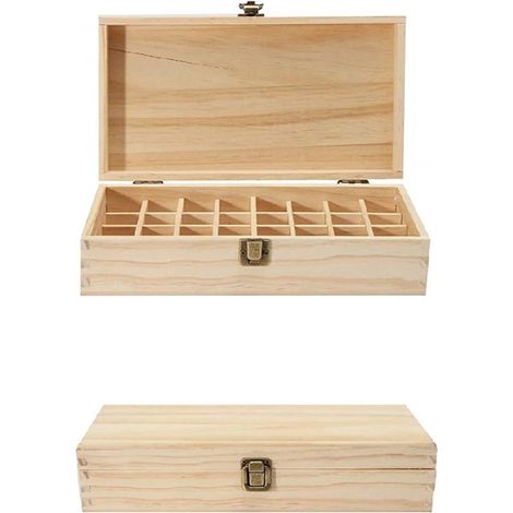 Trade Shop - HOLZ-ÖLKASSETTE 18 FÄCHER SCHMUCKKASSETTE -